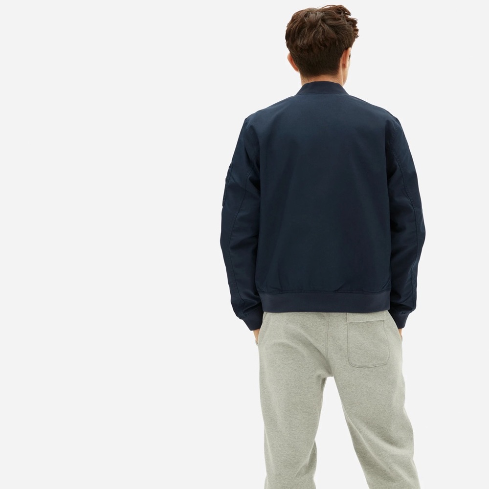 EVERLANE The Bomber Jacket/ Uniform In Navy Size Medium - Picture 12 of 13